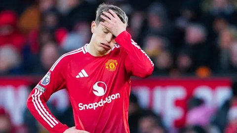 Di menit pertama, Alejandro Garnacho langsung membuka keunggulan Manchester United atas Bodo/Glimt. (Oli SCARFF/AFP)
