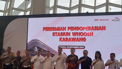 Potret Peresmian Stasiun Whoosh Karawang oleh AHY dan Menhub Dudy