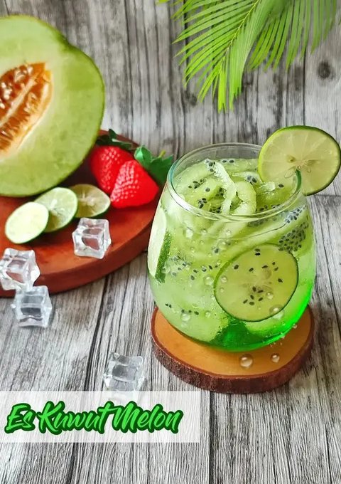 Resep es kuwut kelapa muda yang segar disajikan saat Lebaran. (dok. Cookpad @BundaArdhanKitchen)