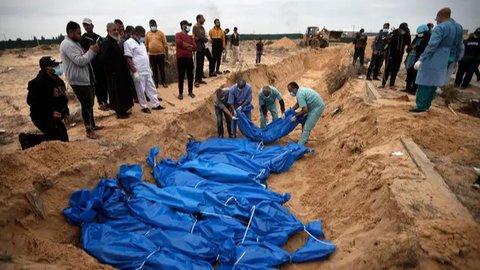 Seluruh wilayah Gaza kini terancam bencana kelaparan akibat terganggunya proses distribusi bantuan untuk warga Palestina. (Eyad BABA/AFP)