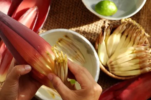 Olahan sayur putungo jantung pisang khas Gorontalo. Foto: Cookpad (Arfandi Ibrahim/Liputan6.com)