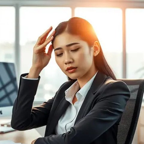 cara mengatasi pusing kepala Ilustrasi dibuat AI