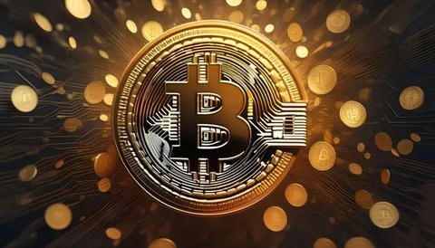 Ilustrasi aset kripto Bitcoin. (Foto By AI)