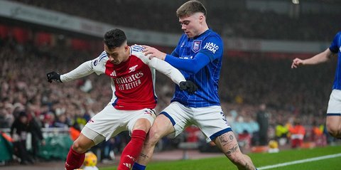 Hasil Arsenal vs Ipswich Town: Skor 1-0
