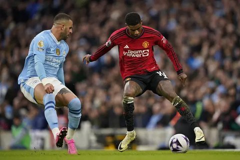 Striker Manchester United Marcus Rashford. (Oli SCARFF / AFP)