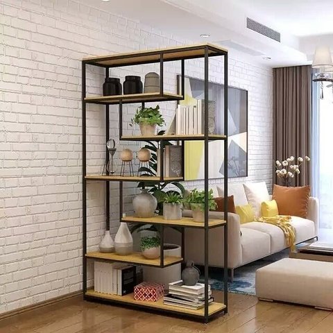 Desain Rak Buku Industrial