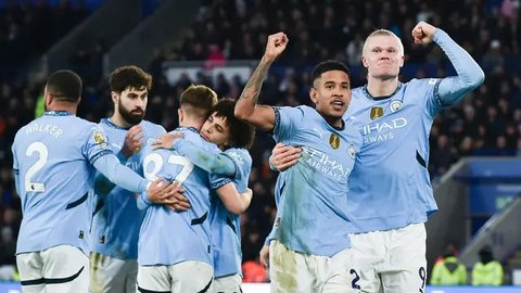 Hasil itu membawa City menempati posisi kelima di klasemen sementara dengan 31 poin, sedangkan Leicester masih terpuruk di posisi ke-18 dengan 14 poin. (AP Photo/Rui Vieira)