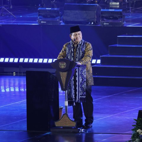 Presiden Prabowo Subianto menghadiri perayaan Natal Nasional 2024 di Indonesia Arena, Kompleks GBK, Jakarta, Sabtu malam (28/12/2024).