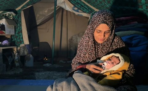 Bayi-Bayi di Gaza Meninggal Kedinginan di Tenda, 