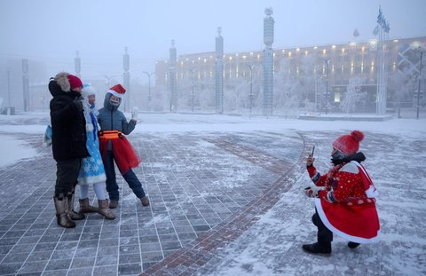 FOTO: Suasana Kota Paling Dingin di Muka Bumi yang Bikin Bulu Mata Membeku, Suhunya Capai Minus 50 Derajat Celcius