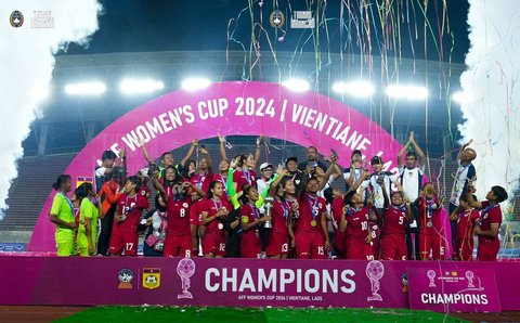 FOTO: Momen Haru Timnas Putri Indonesia Juara Piala AFF 2024 usai Gilas Kamboja 3-1