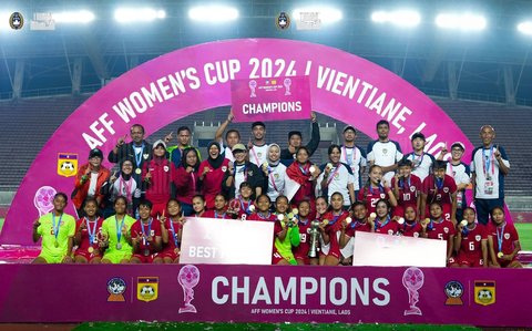 FOTO: Momen Haru Timnas Putri Indonesia Juara Piala AFF 2024 usai Gilas Kamboja 3-1