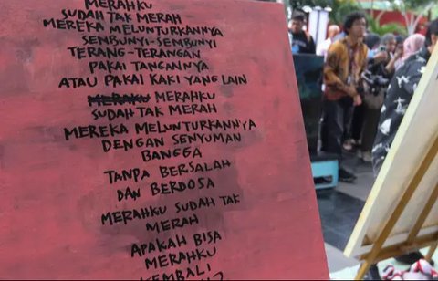 FOTO: Hari Antikorupsi Sedunia, Puluhan Seniman Kritik Korupsi Lewat Guratan Kuas