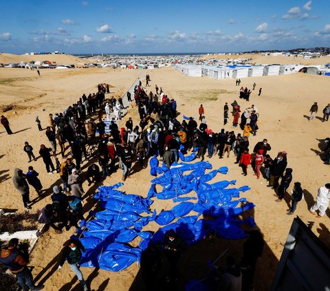 FOTO: Ratusan Mayat Warga Jalur Gaza yang Dicuri Israel Akhirnya Dikembalikan, Ada yang Tak Lagi Utuh