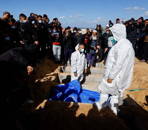 FOTO: Ratusan Mayat Warga Jalur Gaza yang Dicuri Israel Akhirnya Dikembalikan, Ada yang Tak Lagi Utuh