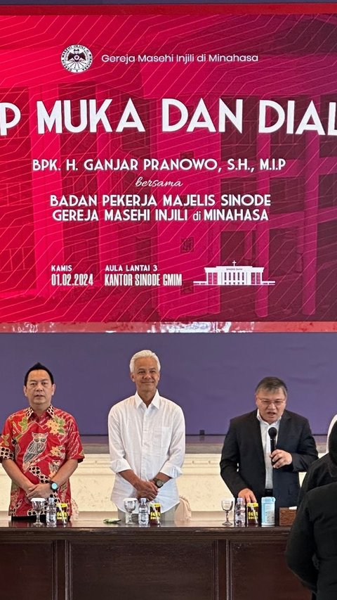 Dialog dengan Tokoh Agama Sinode GMIM, Ganjar Singgung Pelajaran Moral dan Etika