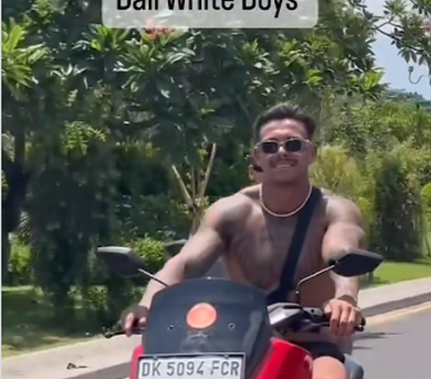 Bikin Geleng-Geleng Kelakuan Bule di Bali, Konvoi Naik Motor Tanpa Helm Sambil Telanjang Dada