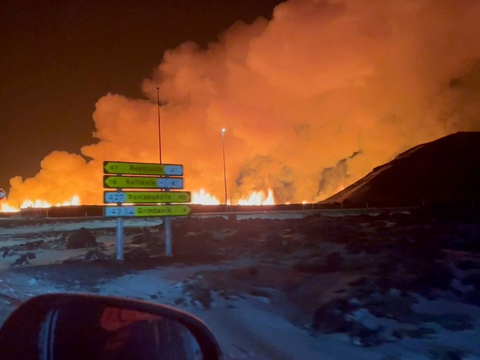 FOTO: Letusan Ketiga Gunung Berapi di Islandia Semakin Mengerikan Bikin Daratan Mendidih Seperti Neraka