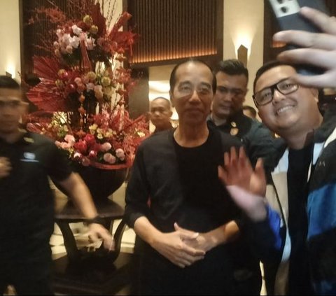 Presiden Jokowi Datangi Hotel Tempat Berkumpul Kubu Prabowo-Gibran Seusai Kampanye Akbar