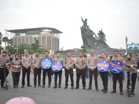 Car Free Day, Polresta Pekanbaru Ajak Masyarakat Ciptakan Pemilu Damai