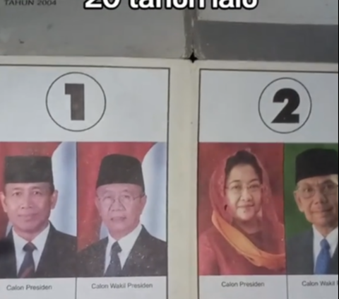 Ini Penampakan Surat Suara 20 Tahun Lalu, Ada 5 Paslon Capres dan Cawapres