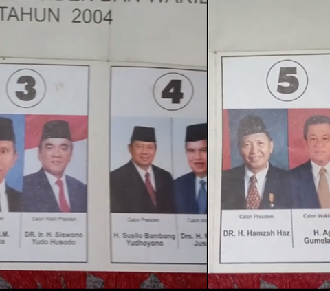 Ini Penampakan Surat Suara 20 Tahun Lalu, Ada 5 Paslon Capres dan Cawapres