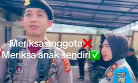 Momen Unik Orangtua & Anak Sama-sama Polisi Dinas di Tempat yang Sama, di Kantor Komandan di Rumah Keluarga