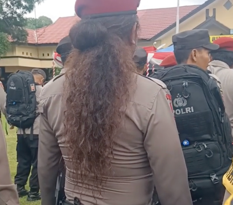 Viral Penampakan Polisi Gondrong saat Apel Pagi, Begini Potretnya Sekarang