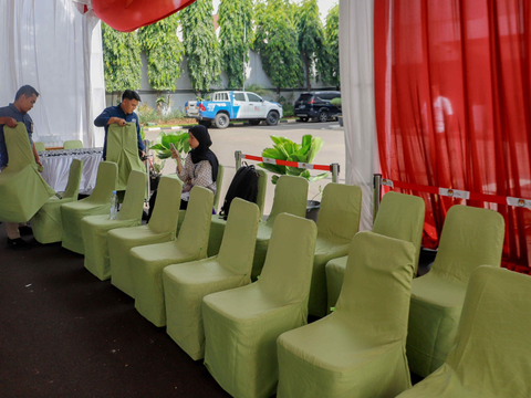 FOTO: Menengok Persiapan TPS 10 yang Akan Menjadi Tempat Coblos Presiden Jokowi