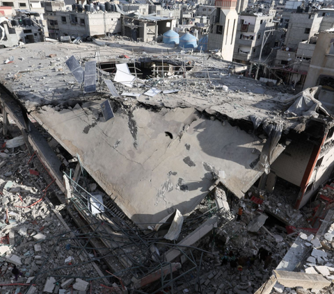 FOTO: Kondisi Rafah di Gaza Selatan usai Serangan Udara Militer Israel, Belasan Bangunan Hancur hingga Ratusan Warga Sipil Jadi Korban