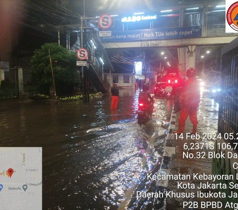 3 RT dan 6 Ruas Jalan di Jakarta Terendam Banjir Saat Hari Pencoblosan