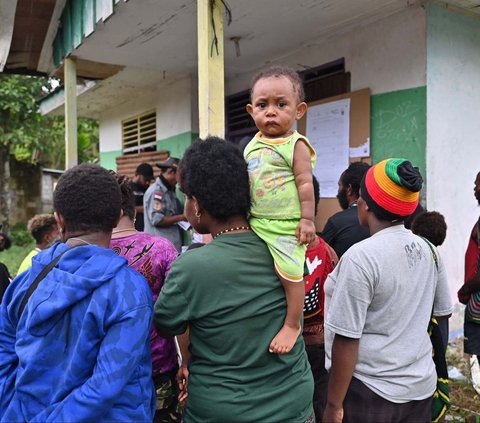 FOTO: Antusiasme Mama-Mama Papua Gunakan Hak Pilih di Pemilu 2024