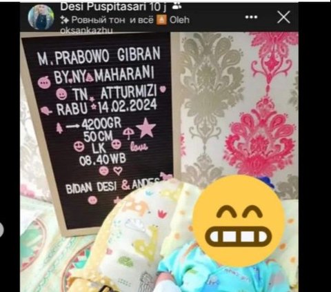 Baby Born on February 14, Named Prabowo Gibran