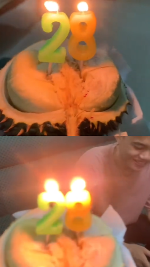 Viral Momen Wanita Rayakan Ulang Tahun Kekasihnya, Penampakan Kue Diganti Durian Ini Curi Perhatian
