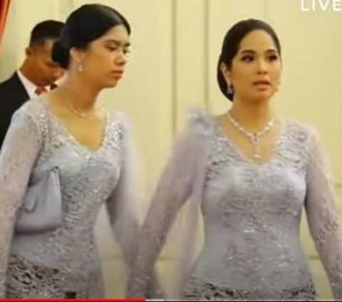Penampilan Cantik Annisa Pohan dan Almira di Pelantikan AHY jadi Menteri ATR, Kenakan Kebaya Biru Muda Curi Perhatian