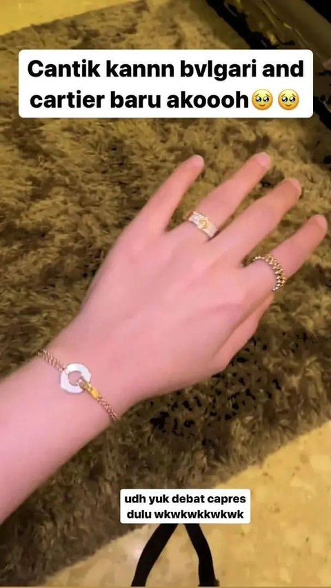 Tasya Farasya Stacks 3 Tiny Jewelry on Her Left Hand, Total Price is Rp259 Million