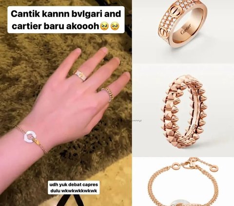 Tasya Farasya Stacks 3 Tiny Jewelry on Her Left Hand, Total Price is Rp259 Million