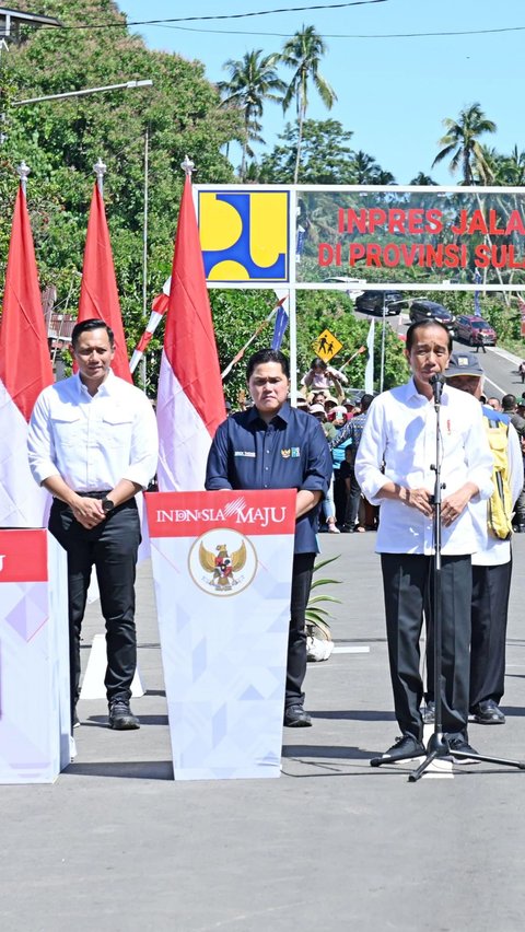 Potret AHY Dampingi Jokowi Resmikan Bendungan Lolak di Bolaang Mongondow