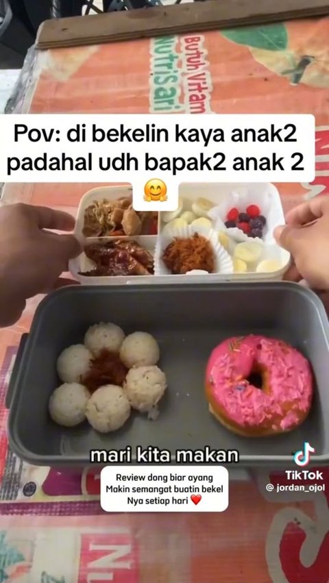 Viral Driver Ojol Unggah Bekal Lucu yang Dibawakan Istrinya, Penuh Hiasan bak Bekal Anak PAUD