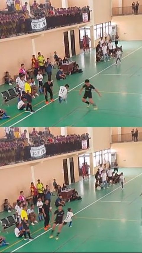 Lakukan Rainbow Flick untuk Lewati Lawan, Aksi Bocah saat Main Futsal Ini Jadi Sorotan