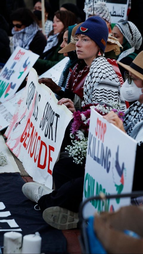 Aksi bakar diri Aaron Bushnell itu dilakukan sebagai bentuk protes atas genosida Israel terhadap Palestina. Anna Moneymaker/Getty Images/AFP