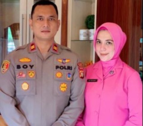 Kisah Asmara Iptu Boy Nunggu Cinta Sang Istri Sejak SMA kini Bersama, Paras Ibu Bhayangkari Bikin Salfok