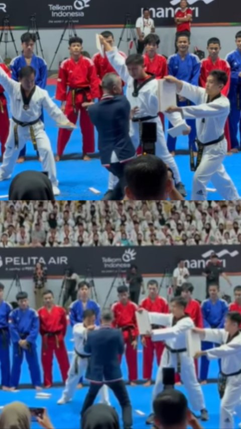 Aksi Keren Jenderal TNI Keluarkan Jurus Taekwondo, Bikin Kagum Semua Bersorak