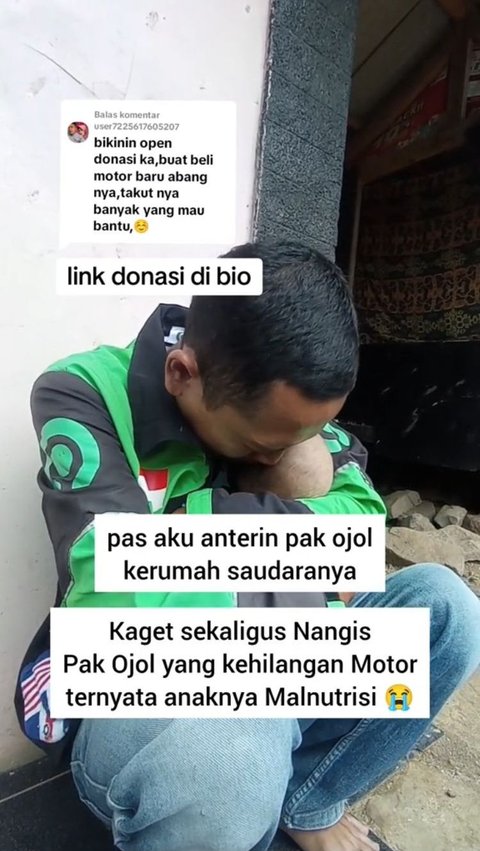 Diberi Ujian Bertubi, Driver Ojol Ini Menangis karena Motornya Hilang saat Ambil Orderan