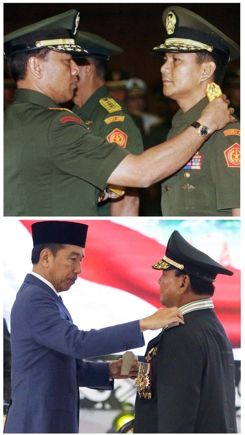 FOTO: Dua Momentum Prabowo dengan Seragam TNI: Dulu Pangkat Dicopot Wiranto, Kini Diberi Bintang 4 Jokowi