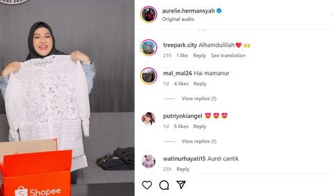 Postingan Aurel Diserbu Komentar Netizen