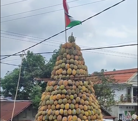 Viral Gunungan Durian Raksasa di Pasuruan, Begini Penampakannya
