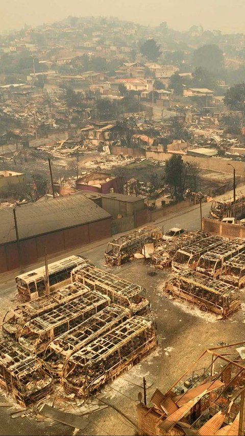 FOTO: Potret Kota di Chile Luluh Lantak Dilalap Kebakaran Hutan Dahsyat, 112 Orang Tewas