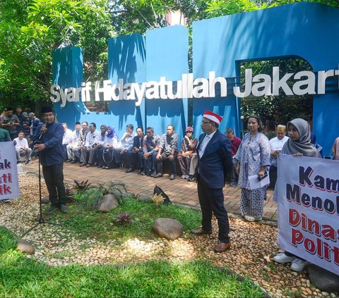 FOTO: Bacakan 'Seruan Ciputat', Sivitas Akedemika UIN Jakarta Desak Presiden Netral dan KPU Profesional di Pemilu 2024