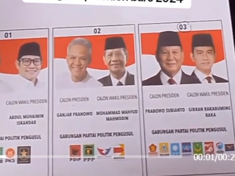 Viral Ballot Paper with Mixed Candidate Numbers, Here's the Explanation from the KPU